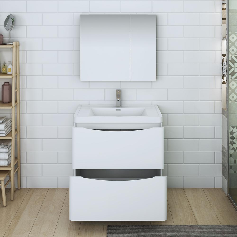 Fresca Tuscany 32" Free Standing Modern Bathroom Vanity w/ Medicine Cabinet Vanity Fresca 