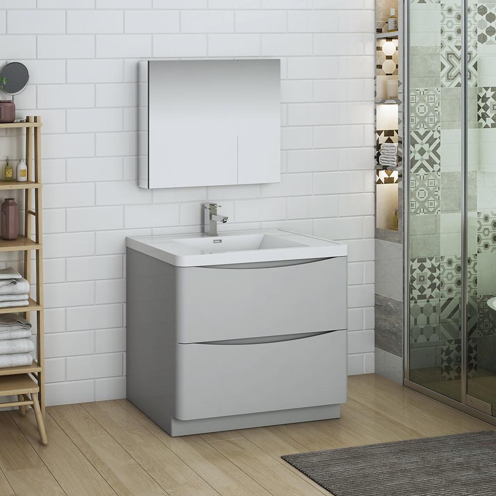 Fresca Tuscany 36" Free Standing Modern Bathroom Vanity w/ Medicine Cabinet Vanity Fresca 
