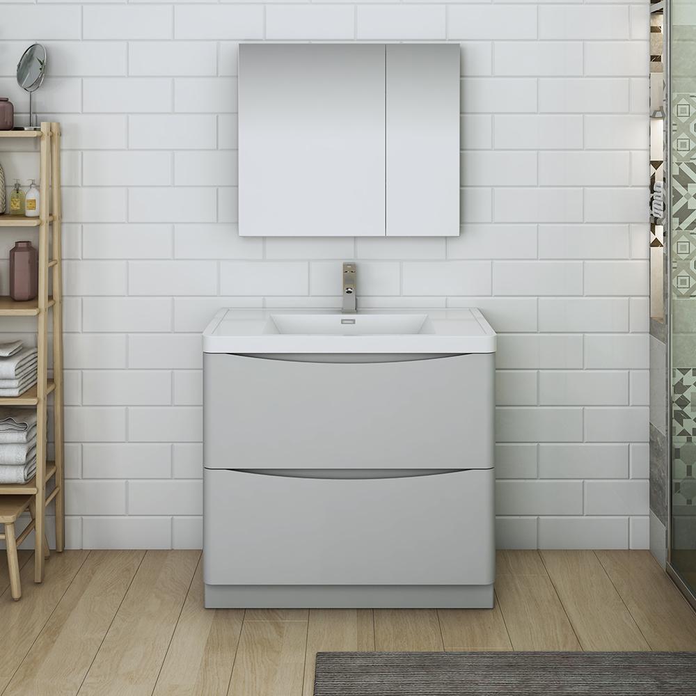 Fresca Tuscany 36" Free Standing Modern Bathroom Vanity w/ Medicine Cabinet Vanity Fresca 