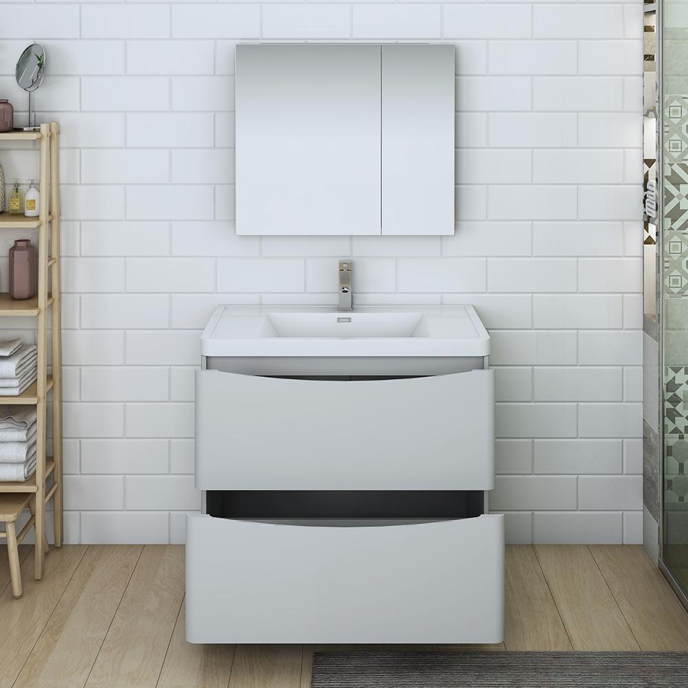 Fresca Tuscany 36" Free Standing Modern Bathroom Vanity w/ Medicine Cabinet Vanity Fresca 