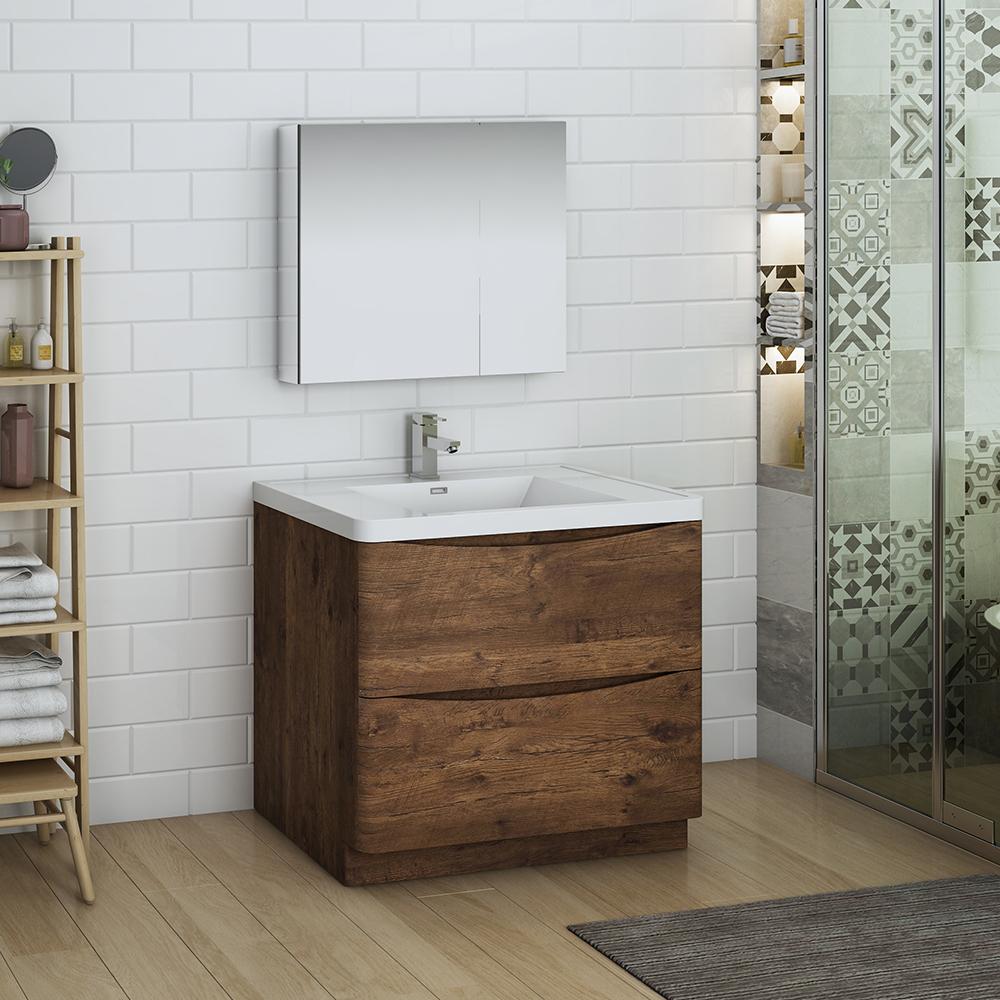 Fresca Tuscany 36" Free Standing Modern Bathroom Vanity w/ Medicine Cabinet Vanity Fresca 