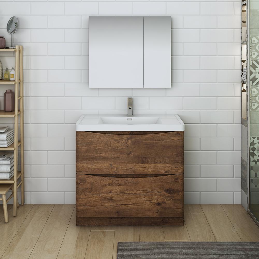 Fresca Tuscany 36" Free Standing Modern Bathroom Vanity w/ Medicine Cabinet Vanity Fresca 