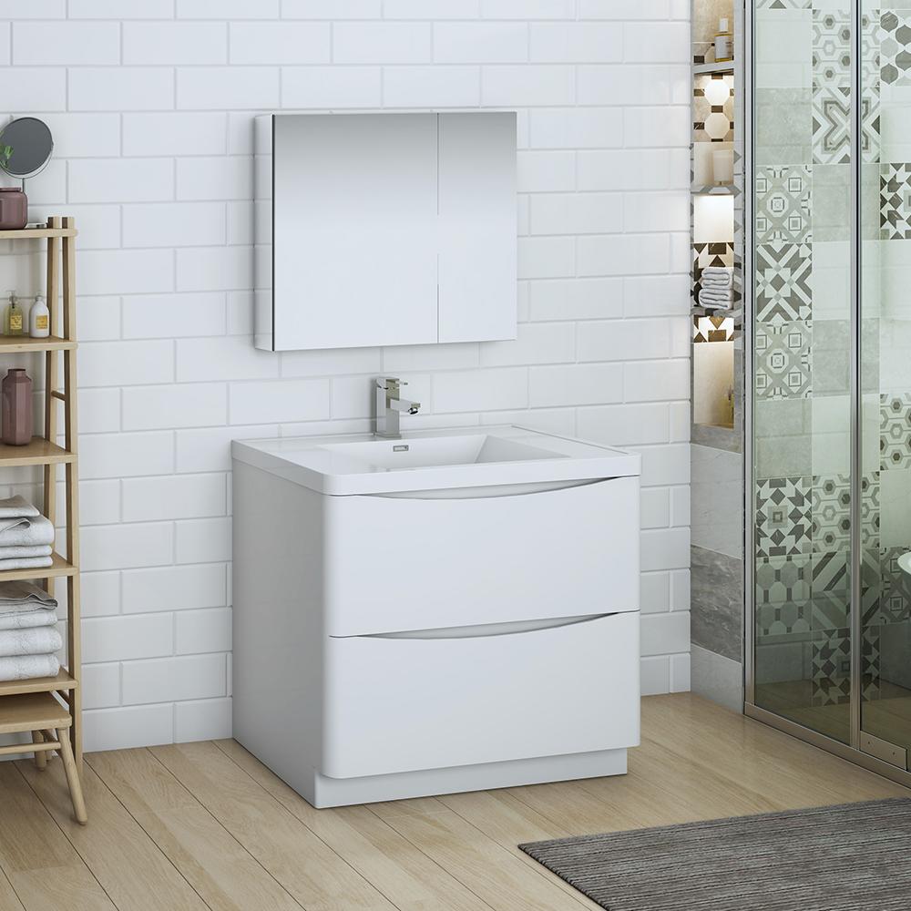 Fresca Tuscany 36" Free Standing Modern Bathroom Vanity w/ Medicine Cabinet Vanity Fresca 