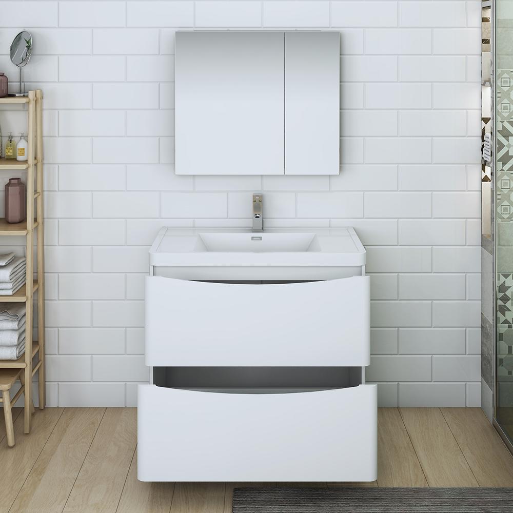 Fresca Tuscany 36" Free Standing Modern Bathroom Vanity w/ Medicine Cabinet Vanity Fresca 