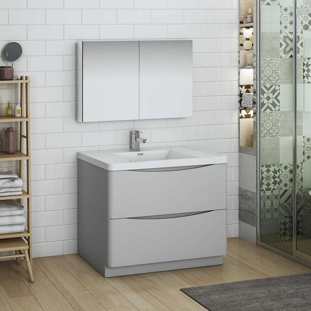 Fresca Tuscany 40" Free Standing Modern Bathroom Vanity w/ Medicine Cabinet Vanity Fresca 