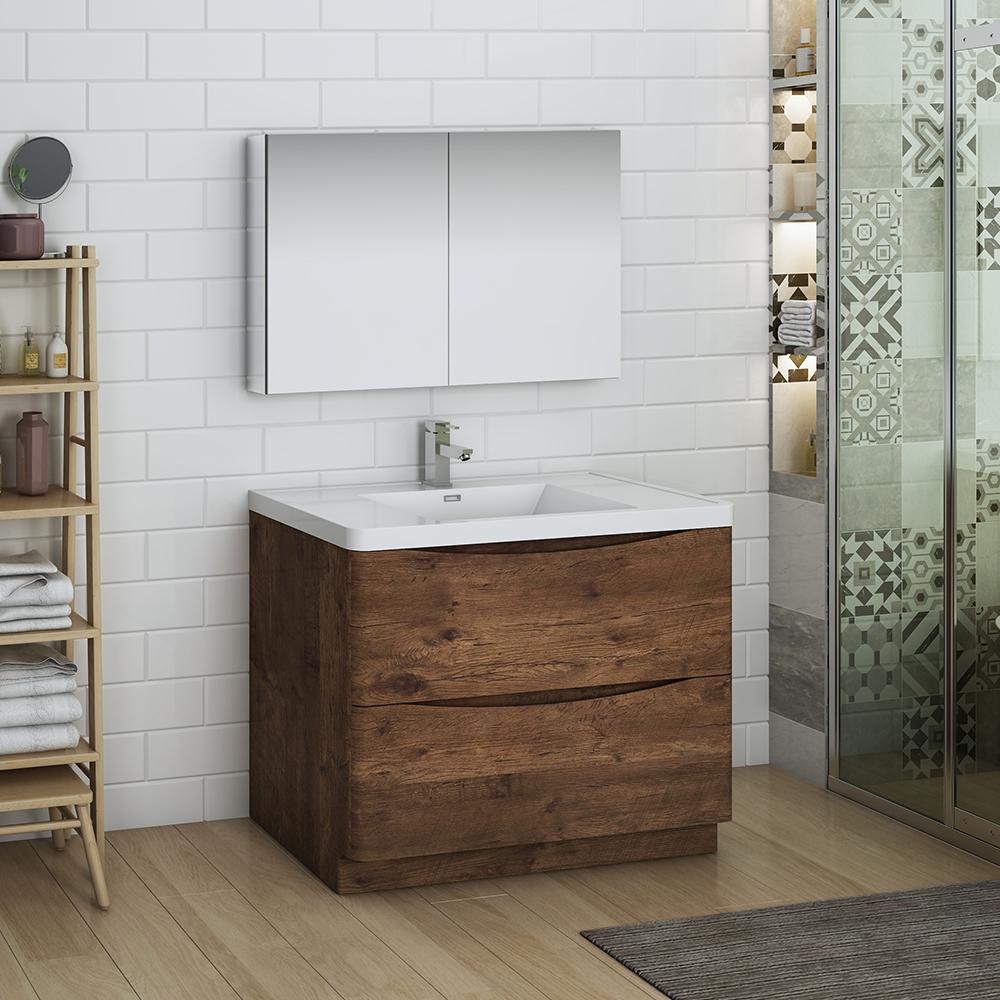 Fresca Tuscany 40" Free Standing Modern Bathroom Vanity w/ Medicine Cabinet Vanity Fresca 