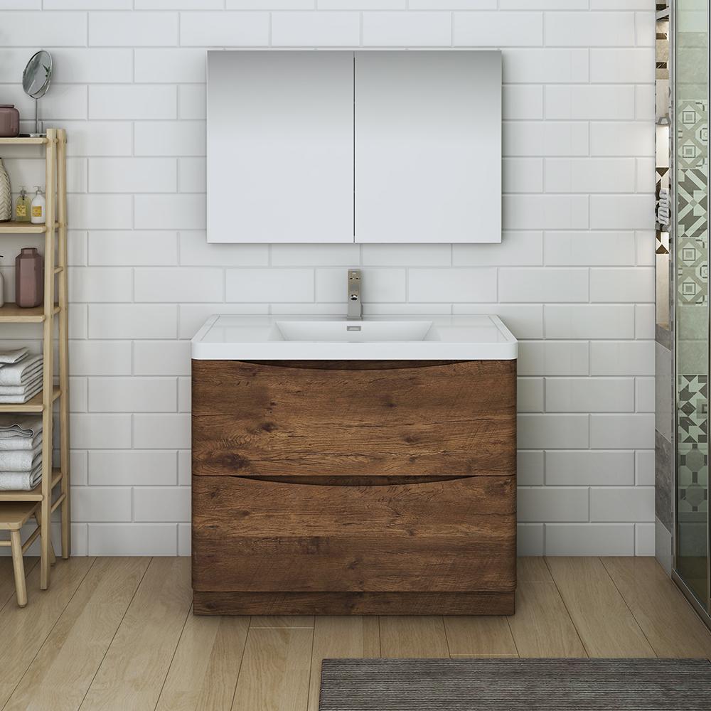 Fresca Tuscany 40" Free Standing Modern Bathroom Vanity w/ Medicine Cabinet Vanity Fresca 