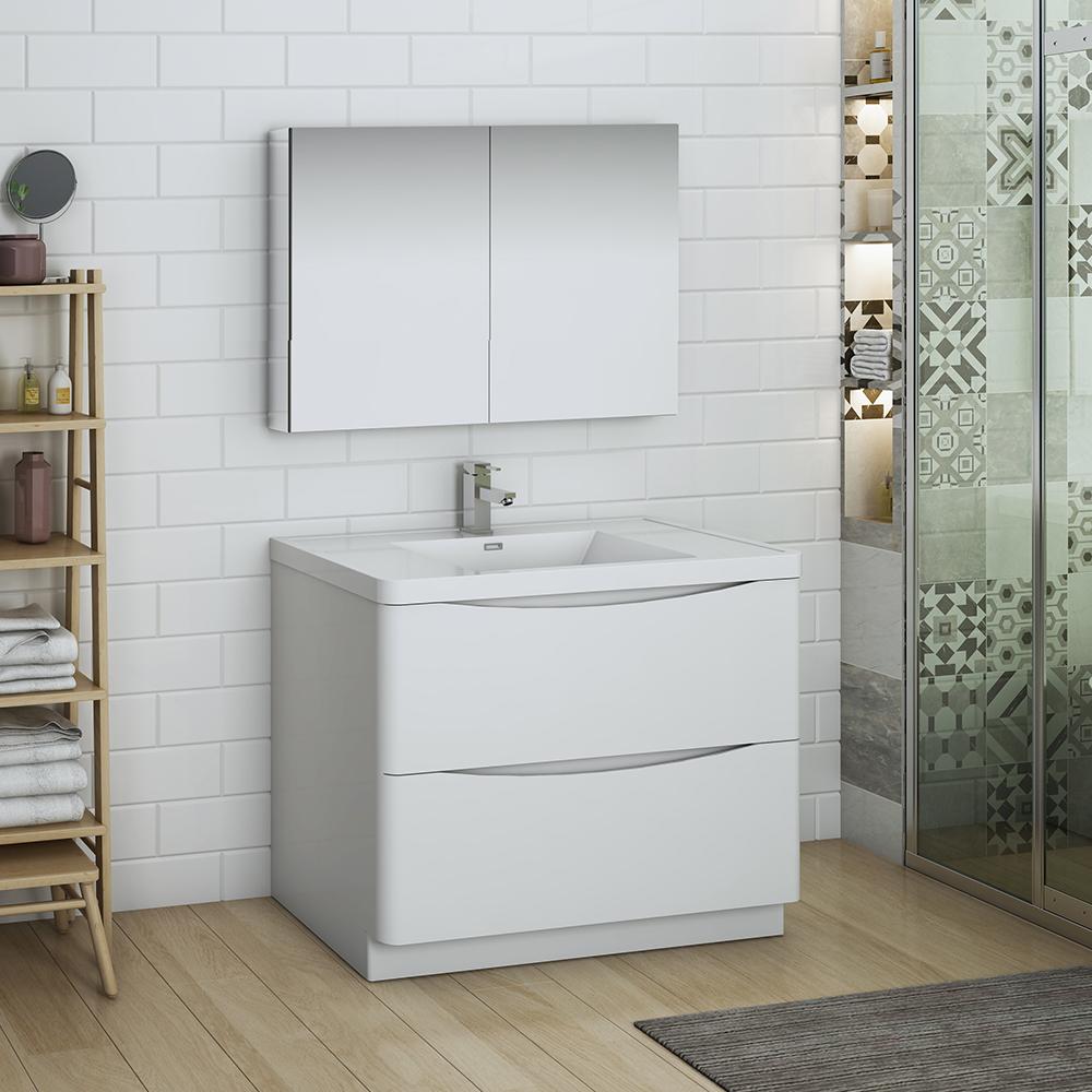 Fresca Tuscany 40" Free Standing Modern Bathroom Vanity w/ Medicine Cabinet Vanity Fresca 