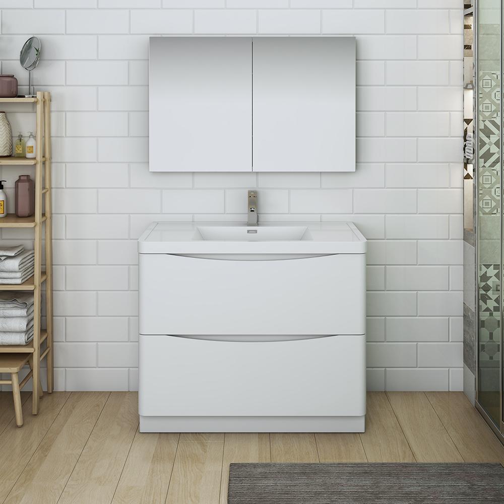 Fresca Tuscany 40" Free Standing Modern Bathroom Vanity w/ Medicine Cabinet Vanity Fresca 