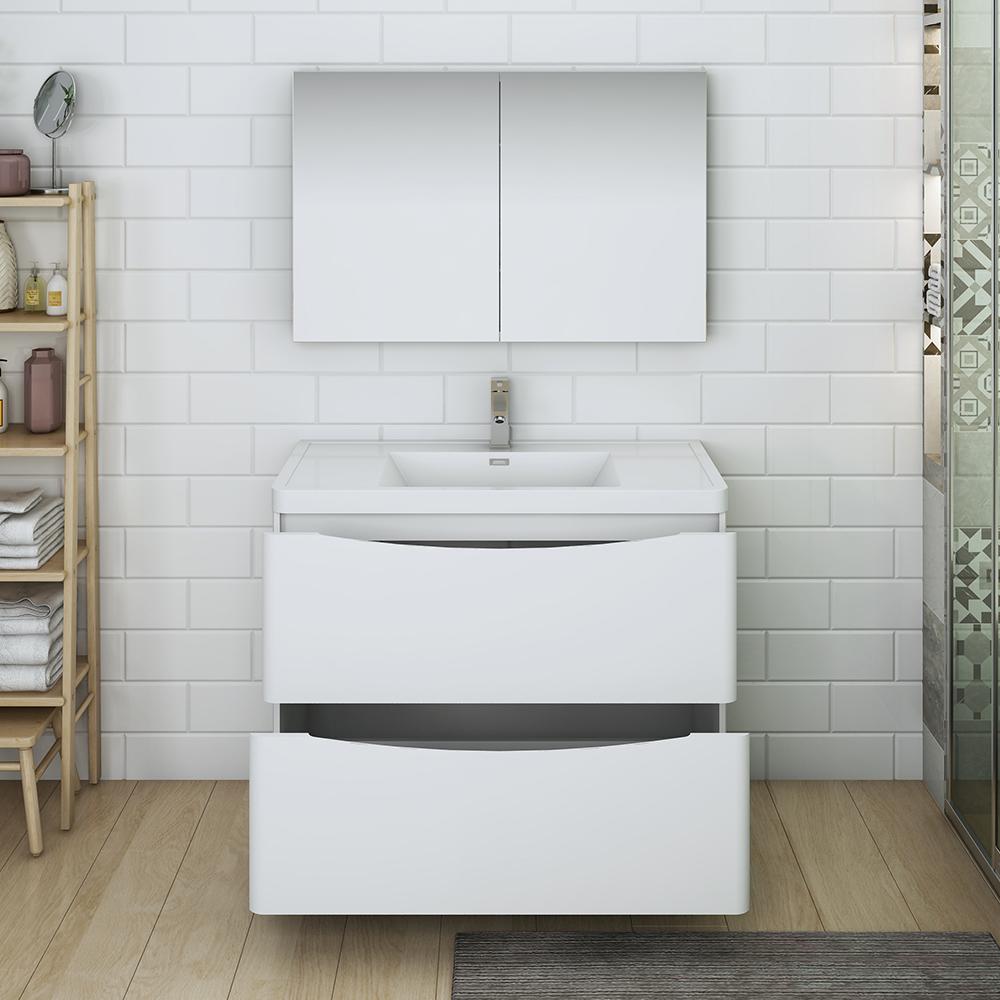 Fresca Tuscany 40" Free Standing Modern Bathroom Vanity w/ Medicine Cabinet Vanity Fresca 