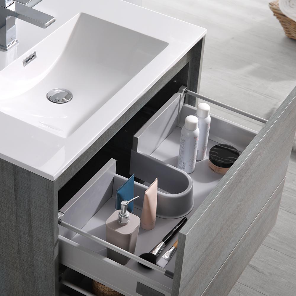 Fresca Catania 30" Wall Hung Modern Bathroom Vanity w/ Medicine Cabinet Vanity Fresca 