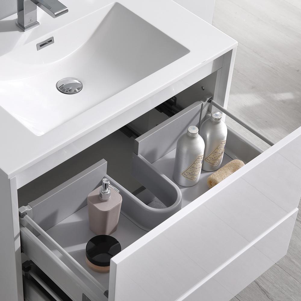 Fresca Catania 30" Wall Hung Modern Bathroom Vanity w/ Medicine Cabinet Vanity Fresca 