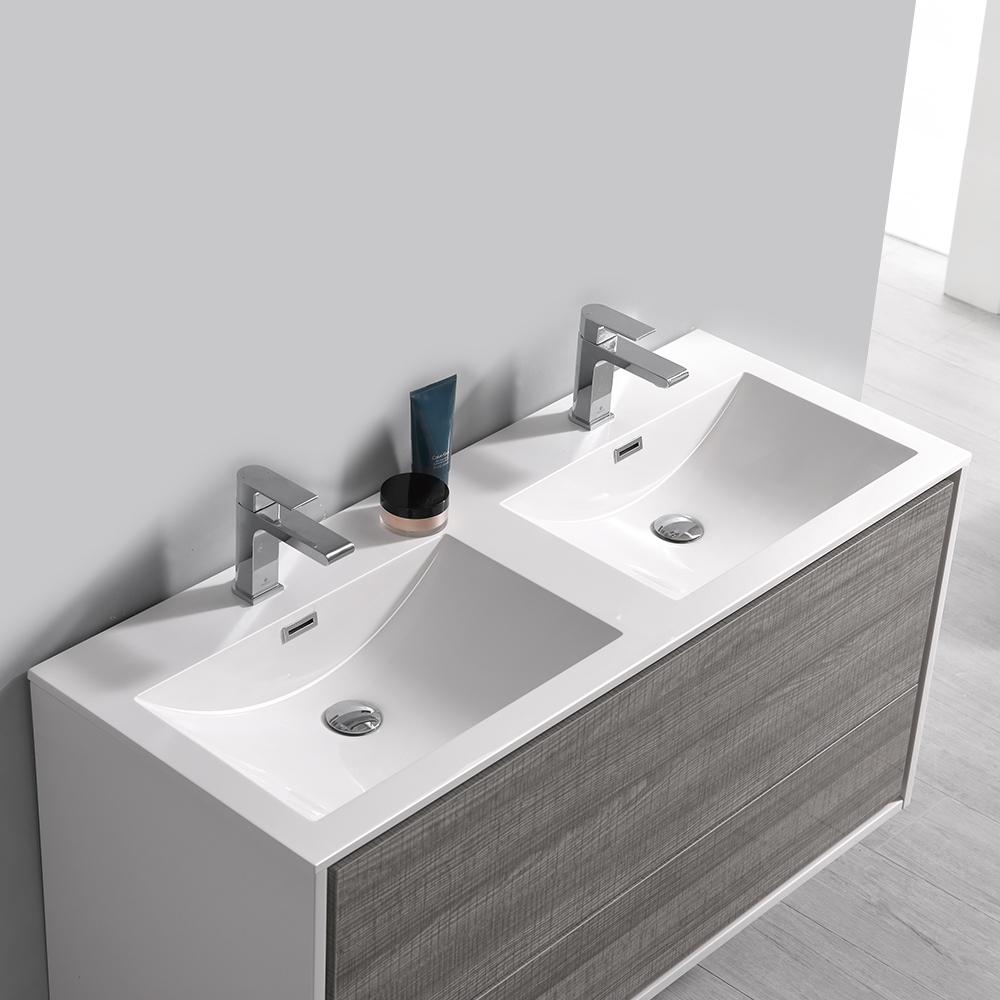 Fresca Catania 48" Wall Hung Double Sink Modern Bathroom Vanity w/ Medicine Cabinet Vanity Fresca 