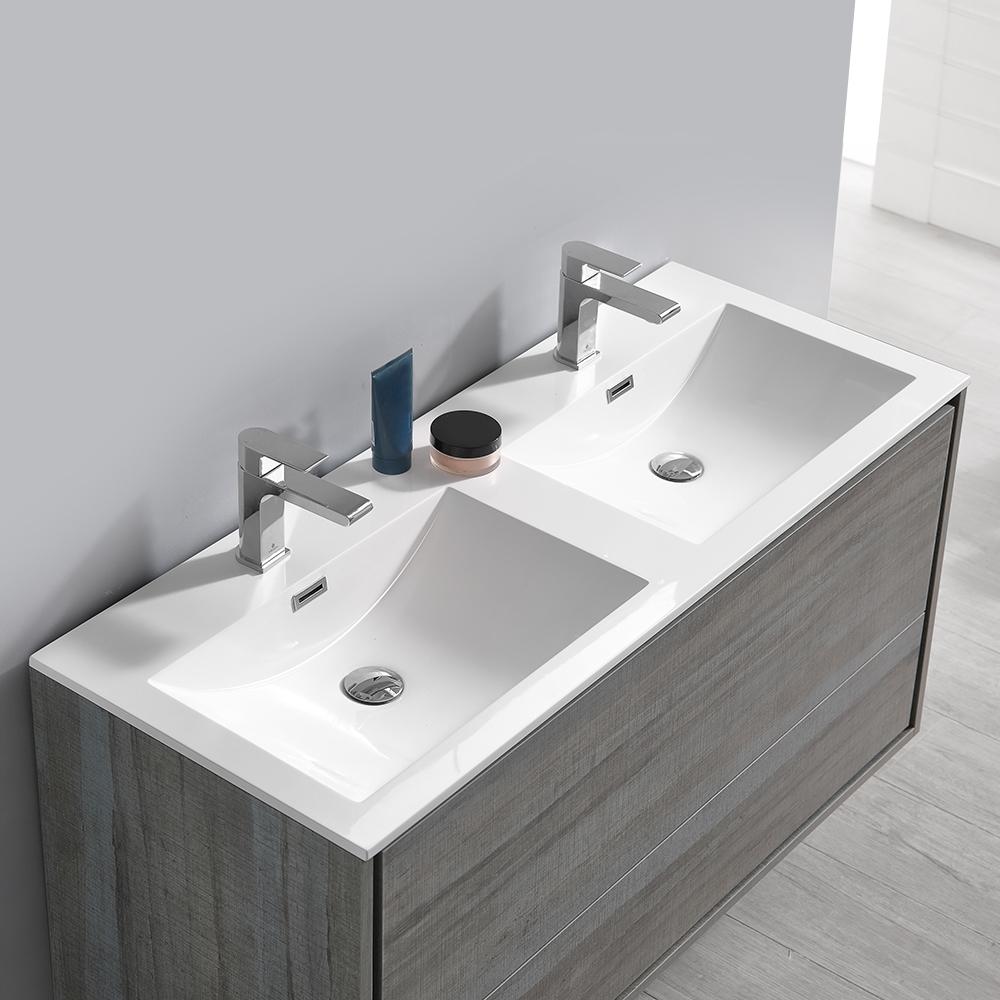 Fresca Catania 48" Wall Hung Double Sink Modern Bathroom Vanity w/ Medicine Cabinet Vanity Fresca 
