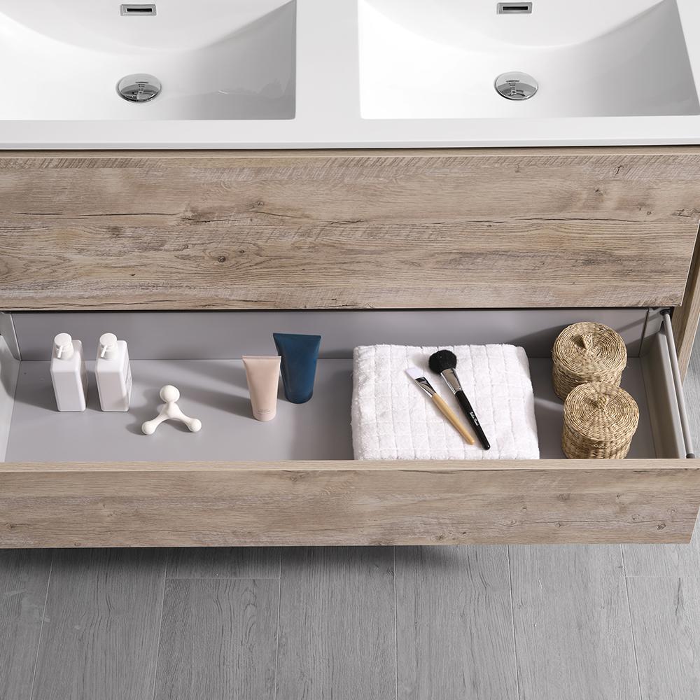 Fresca Catania 48" Wall Hung Double Sink Modern Bathroom Vanity w/ Medicine Cabinet Vanity Fresca 