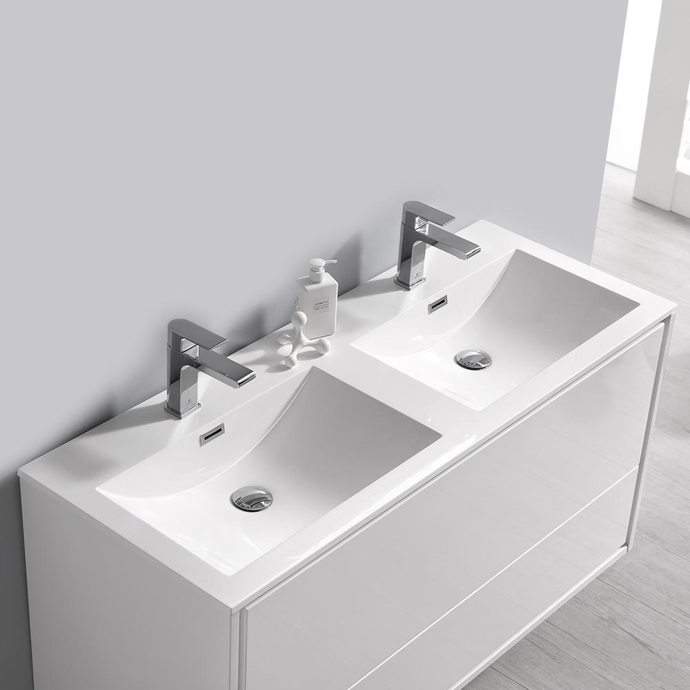 Fresca Catania 48" Wall Hung Double Sink Modern Bathroom Vanity w/ Medicine Cabinet Vanity Fresca 
