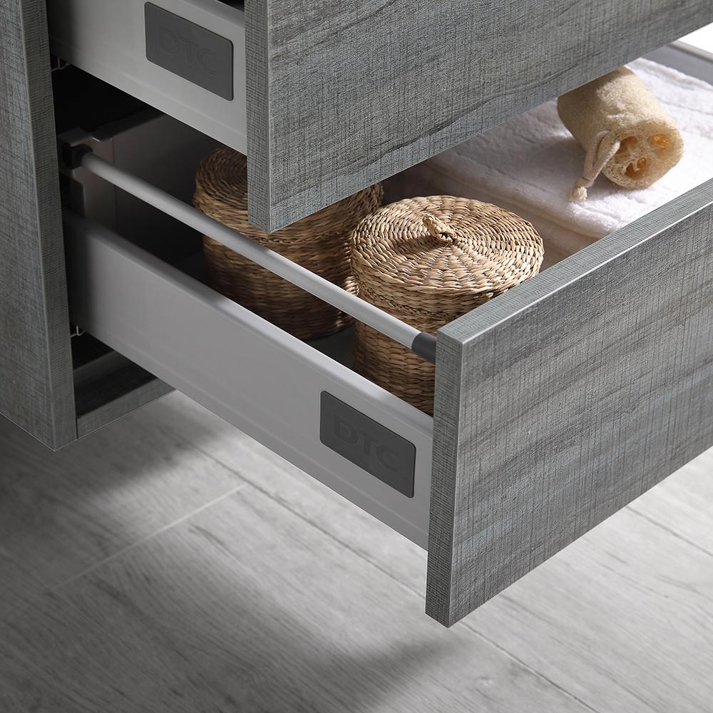 Fresca Catania 60" Wall Hung Double Sink Modern Bathroom Vanity w/ Medicine Cabinet Vanity Fresca 