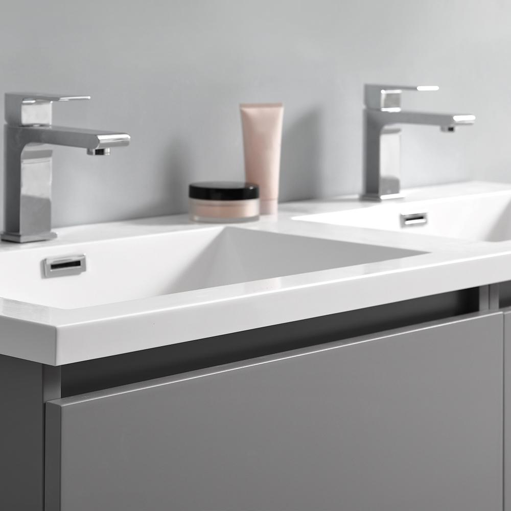 Fresca Lazzaro 48" Free Standing Double Sink Modern Bathroom Vanity w/ Medicine Cabinet Vanity Fresca 