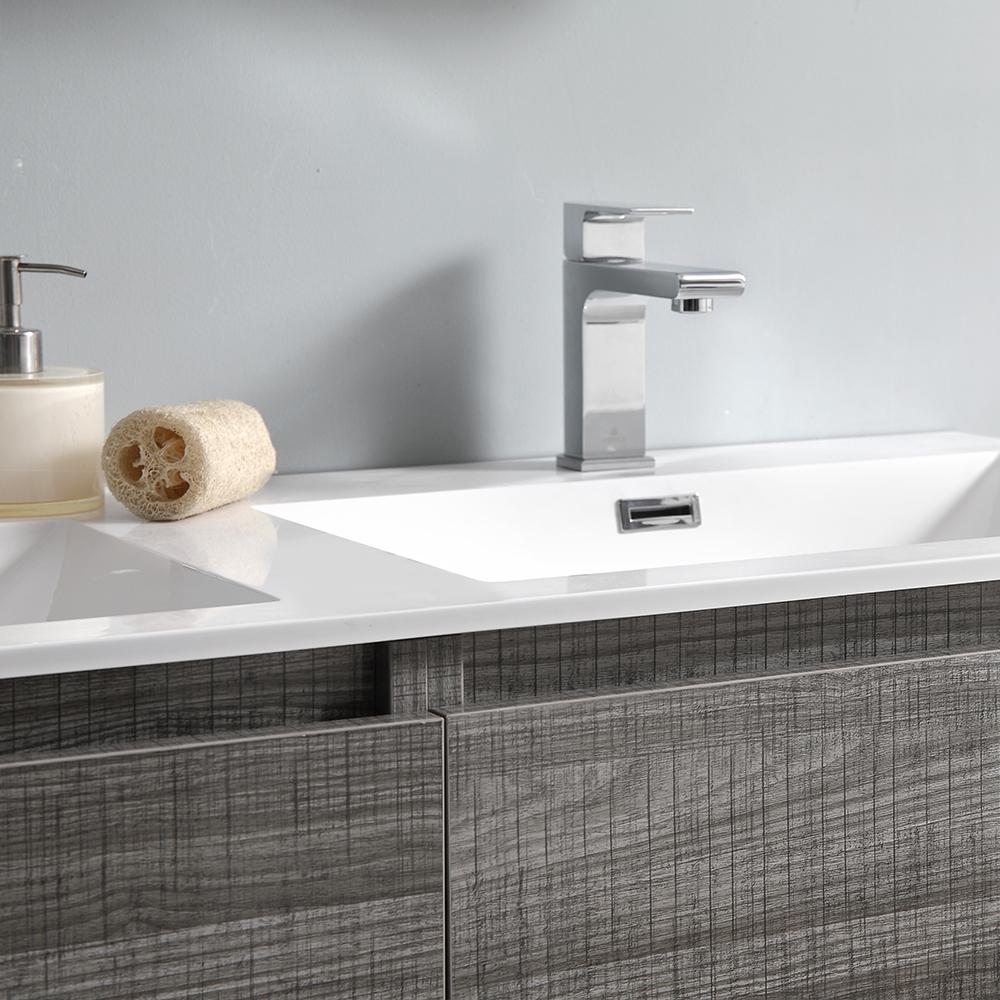Fresca Lazzaro 48" Free Standing Double Sink Modern Bathroom Vanity w/ Medicine Cabinet Vanity Fresca 