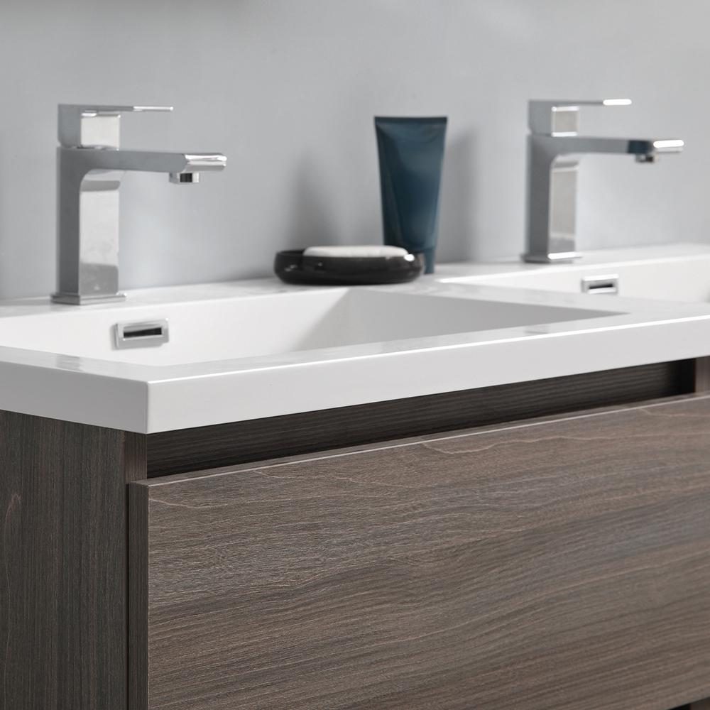 Fresca Lazzaro 48" Free Standing Double Sink Modern Bathroom Vanity w/ Medicine Cabinet Vanity Fresca 