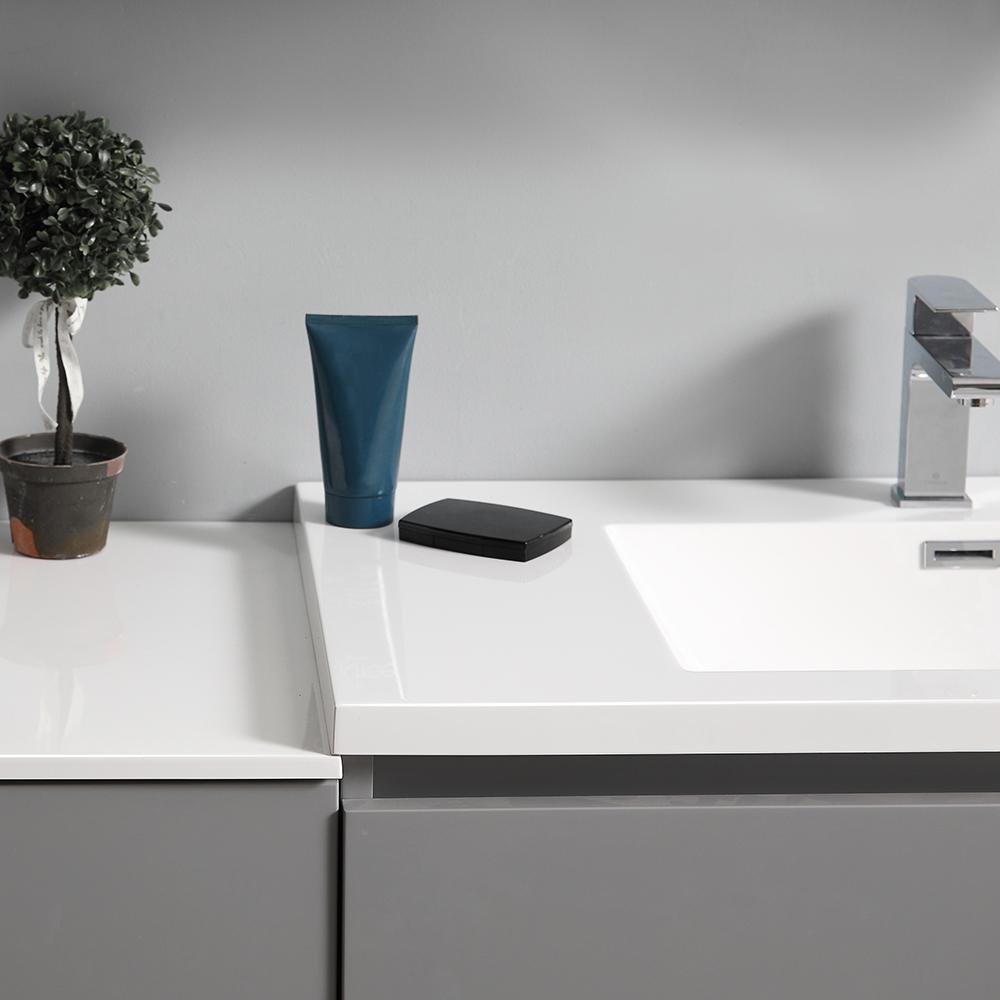Fresca Lazzaro 72" Free Standing Double Sink Modern Bathroom Vanity w/ Medicine Cabinet Vanity Fresca 