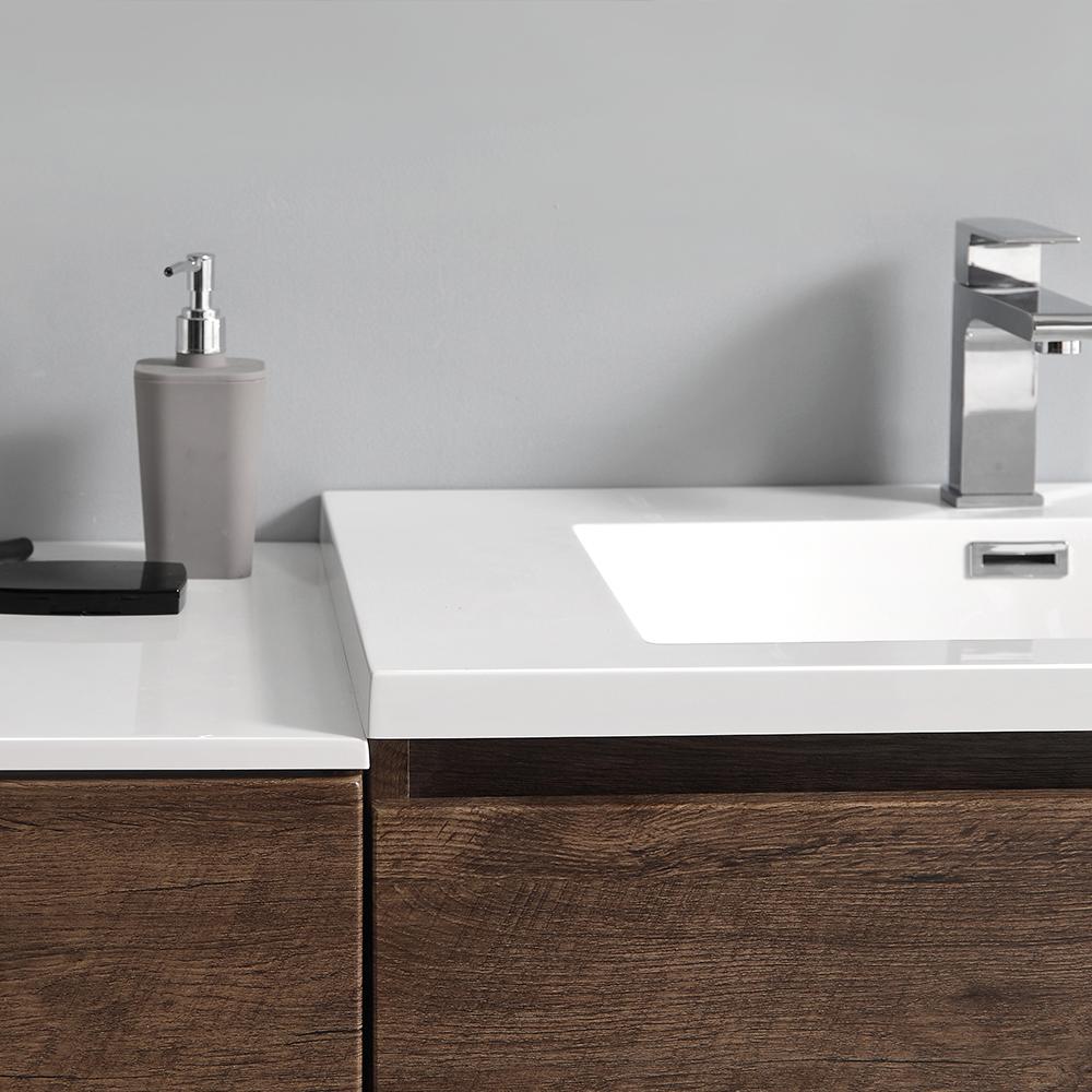 Fresca Lazzaro 72" Free Standing Double Sink Modern Bathroom Vanity w/ Medicine Cabinet Vanity Fresca 