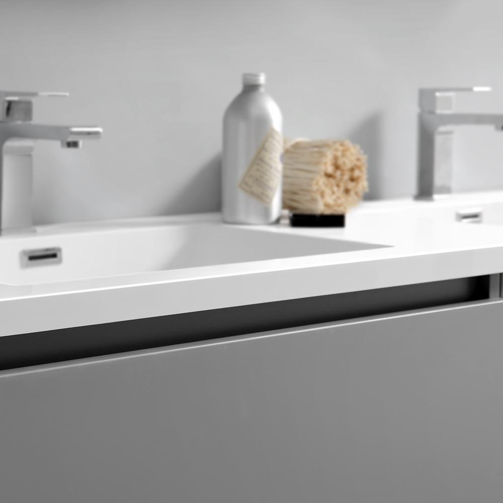 Fresca Lazzaro 60" Free Standing Double Sink Modern Bathroom Vanity w/ Medicine Cabinet Vanity Fresca 