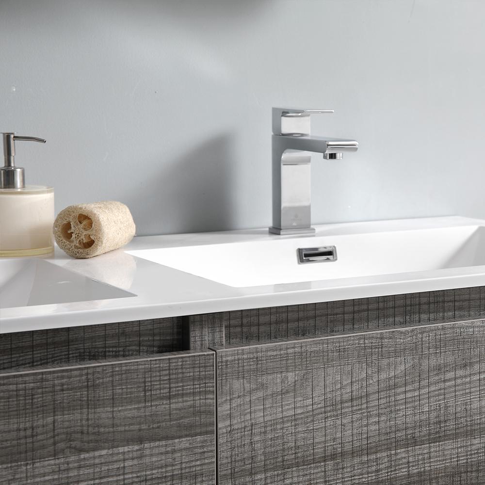 Fresca Lazzaro 60" Free Standing Double Sink Modern Bathroom Vanity w/ Medicine Cabinet Vanity Fresca 