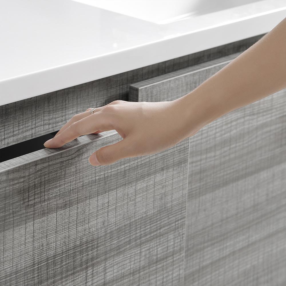 Fresca Lazzaro 60" Free Standing Double Sink Modern Bathroom Vanity w/ Medicine Cabinet Vanity Fresca 