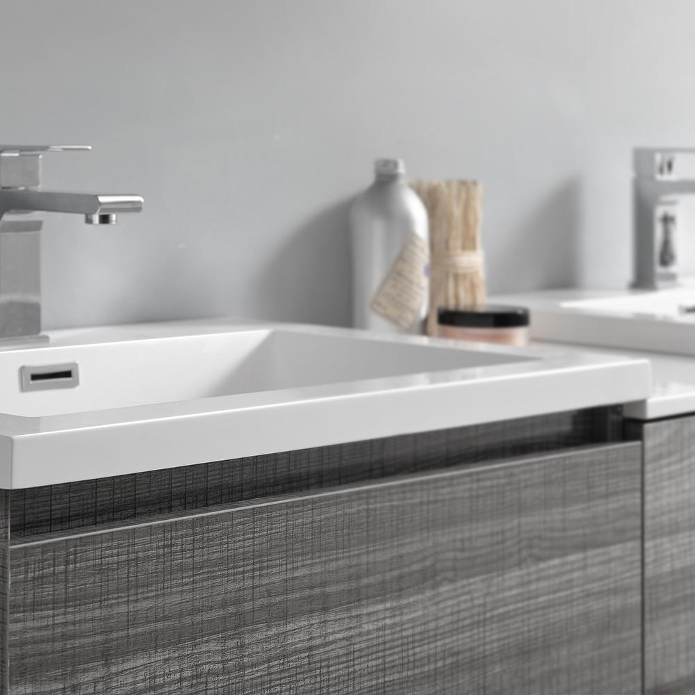 Fresca Lazzaro 84" Free Standing Double Sink Modern Bathroom Vanity w/ Medicine Cabinet Vanity Fresca 