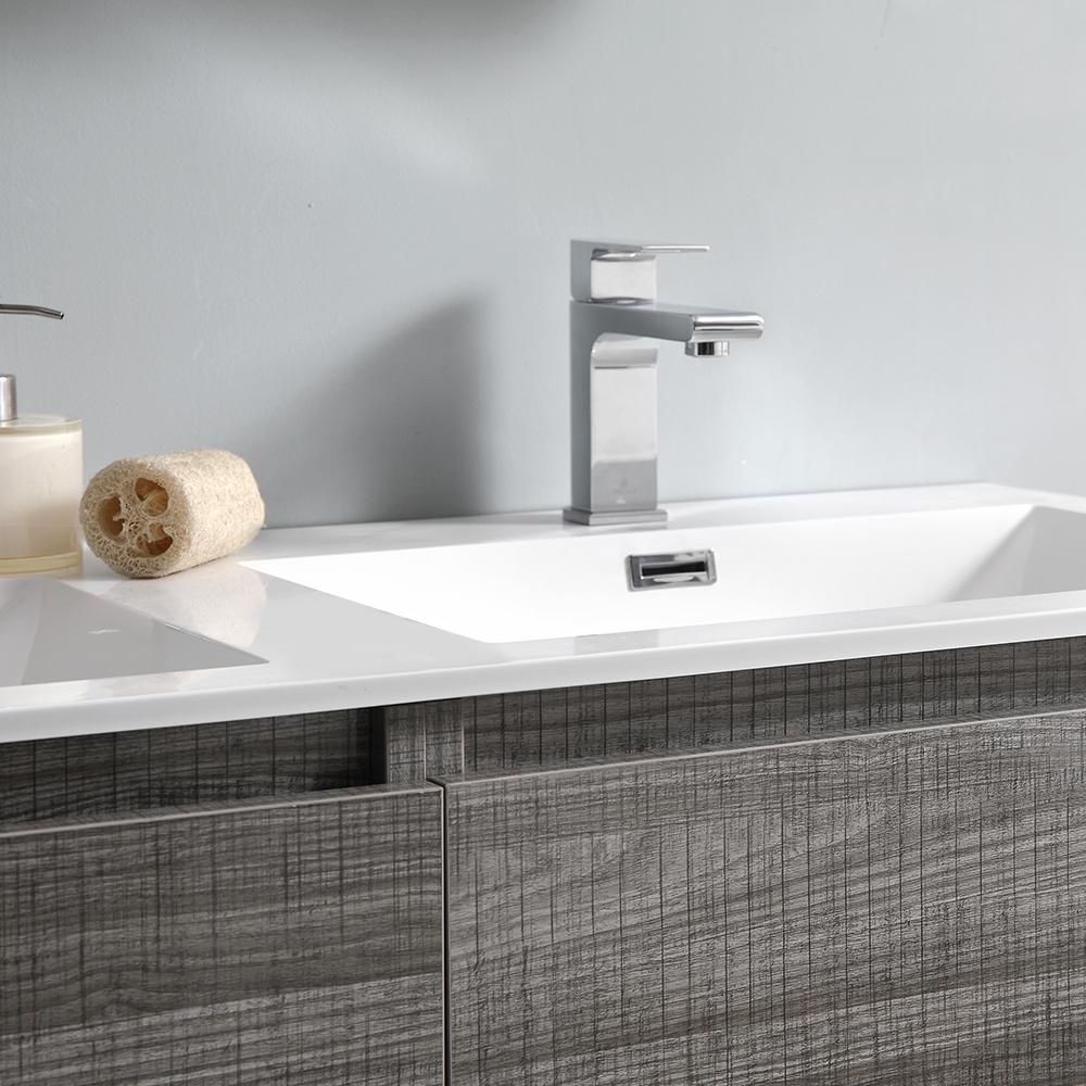 Fresca Lazzaro 72" Free Standing Double Sink Modern Bathroom Vanity w/ Medicine Cabinet Vanity Fresca 