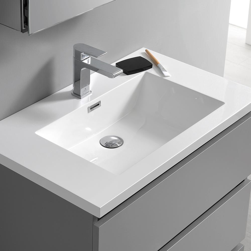 Fresca Lazzaro 30" Free Standing Modern Bathroom Vanity w/ Medicine Cabinet Vanity Fresca 