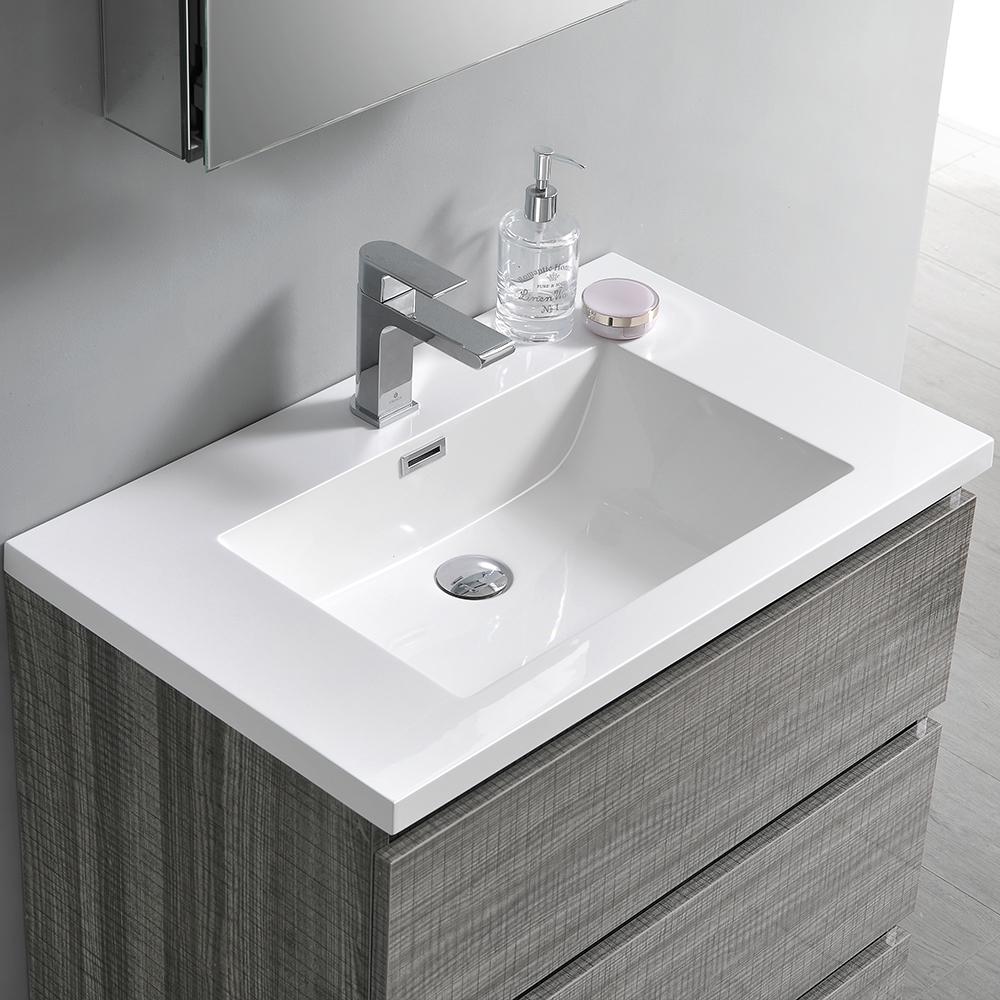 Fresca Lazzaro 30" Free Standing Modern Bathroom Vanity w/ Medicine Cabinet Vanity Fresca 