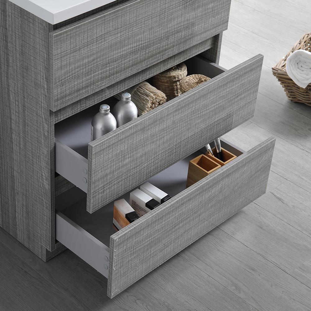 Fresca Lazzaro 30" Free Standing Modern Bathroom Vanity w/ Medicine Cabinet Vanity Fresca 