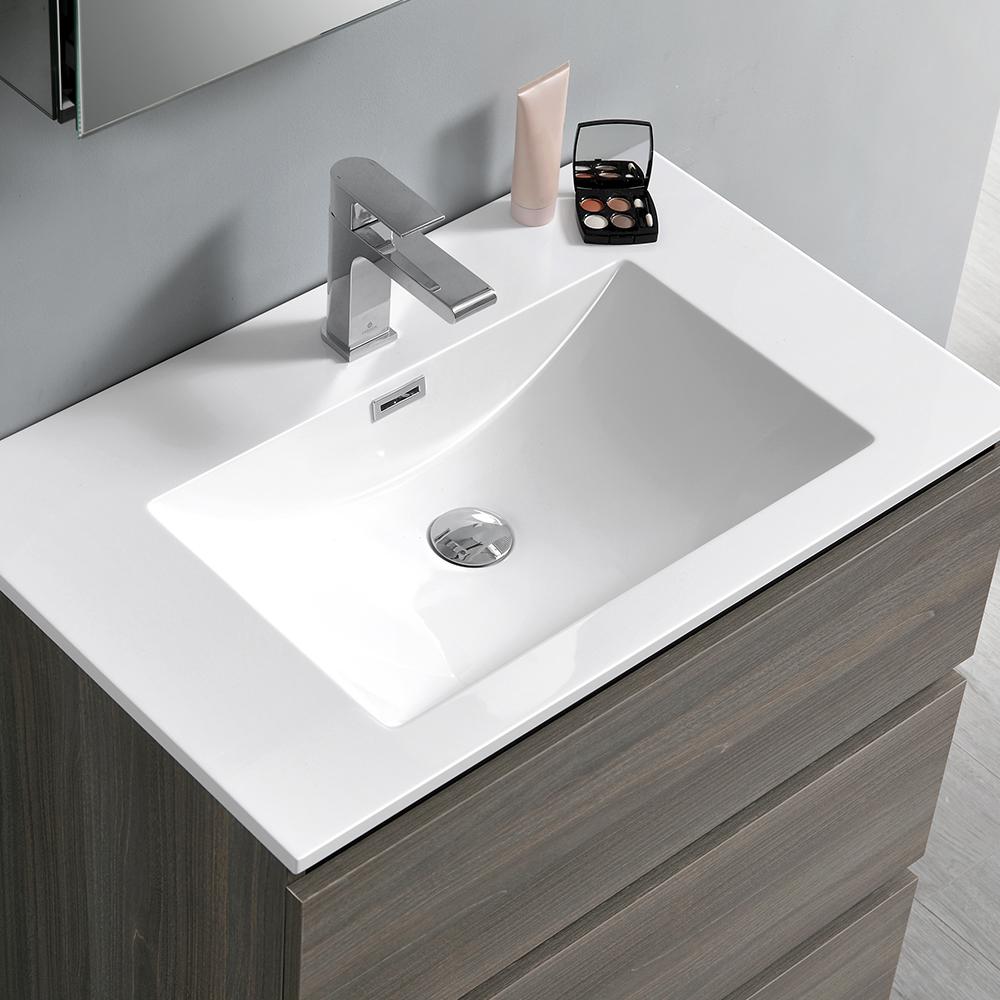 Fresca Lazzaro 30" Free Standing Modern Bathroom Vanity w/ Medicine Cabinet Vanity Fresca 