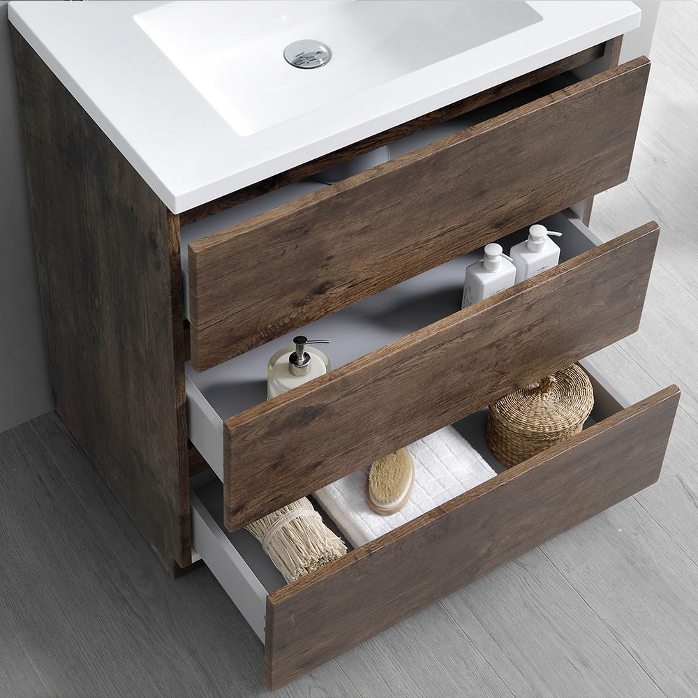 Fresca Lazzaro 30" Free Standing Modern Bathroom Vanity w/ Medicine Cabinet Vanity Fresca 