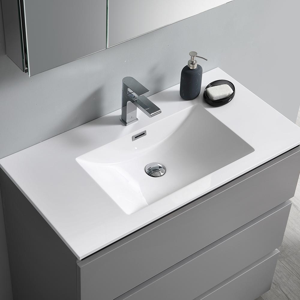 Fresca Lazzaro 36" Free Standing Modern Bathroom Vanity w/ Medicine Cabinet Vanity Fresca 