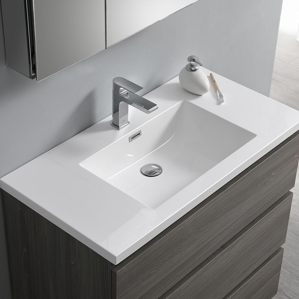 Fresca Lazzaro 36" Free Standing Modern Bathroom Vanity w/ Medicine Cabinet Vanity Fresca 
