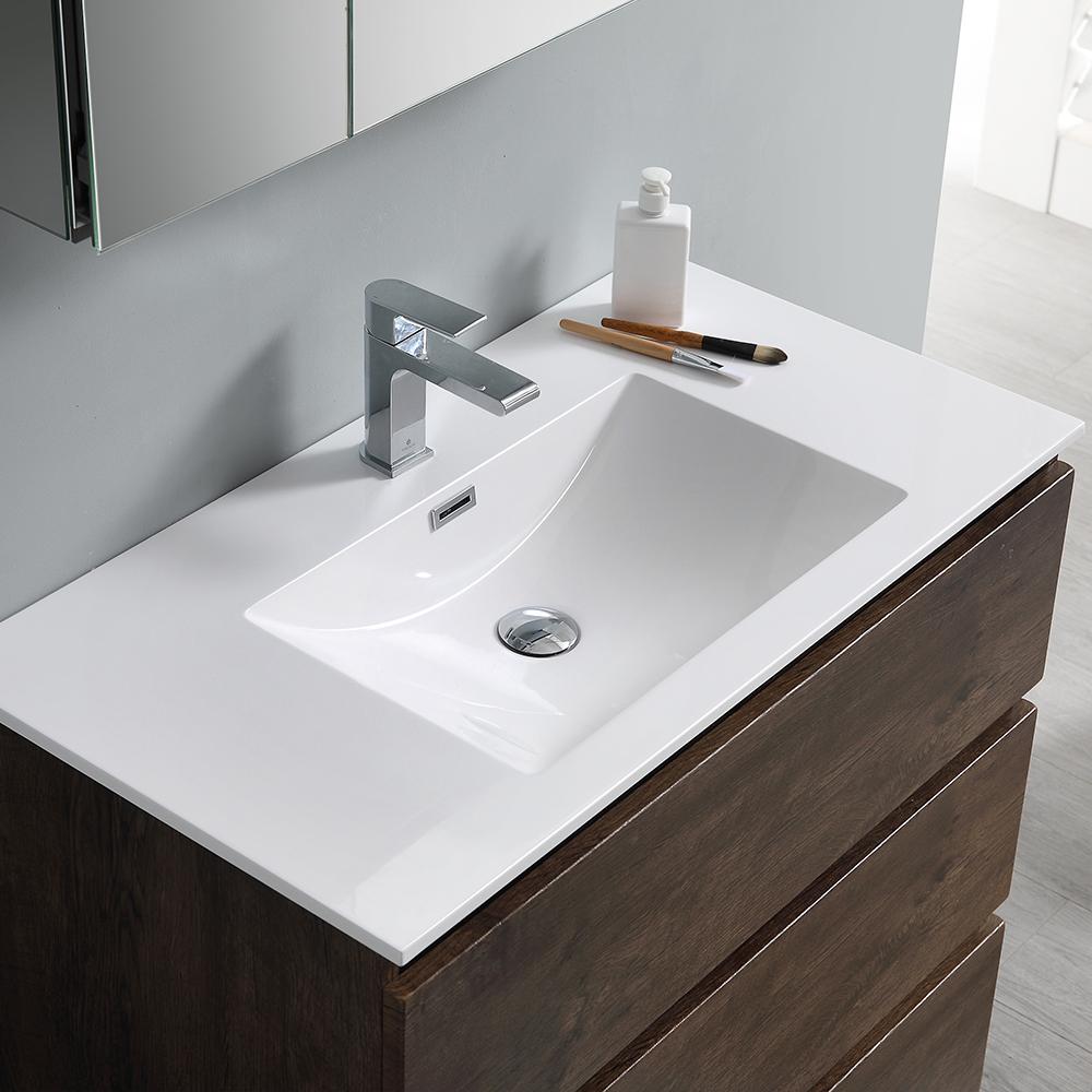 Fresca Lazzaro 36" Free Standing Modern Bathroom Vanity w/ Medicine Cabinet Vanity Fresca 