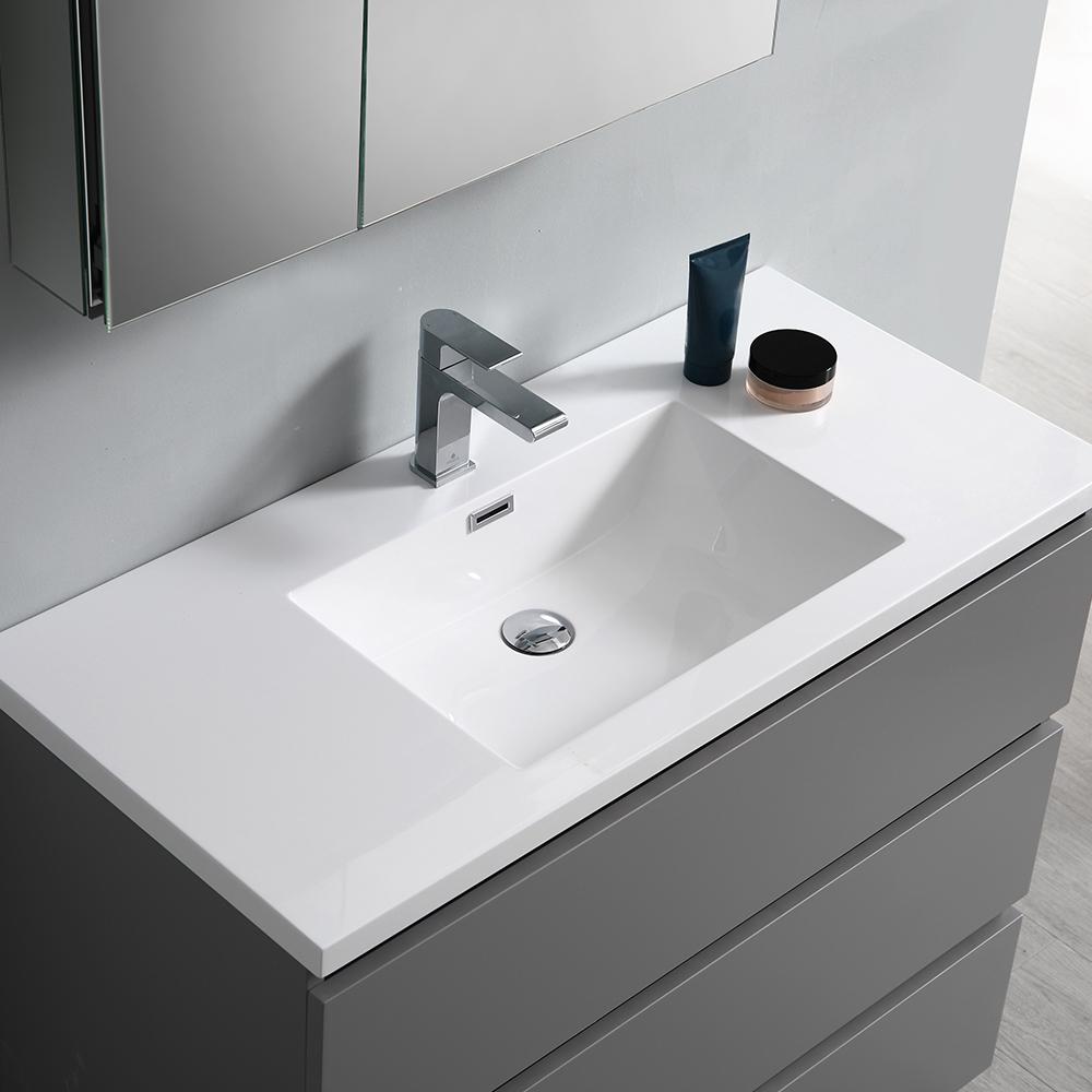 Fresca Lazzaro 42" Free Standing Modern Bathroom Vanity w/ Medicine Cabinet Vanity Fresca 