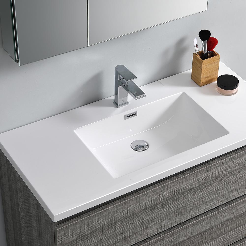 Fresca Lazzaro 42" Free Standing Modern Bathroom Vanity w/ Medicine Cabinet Vanity Fresca 