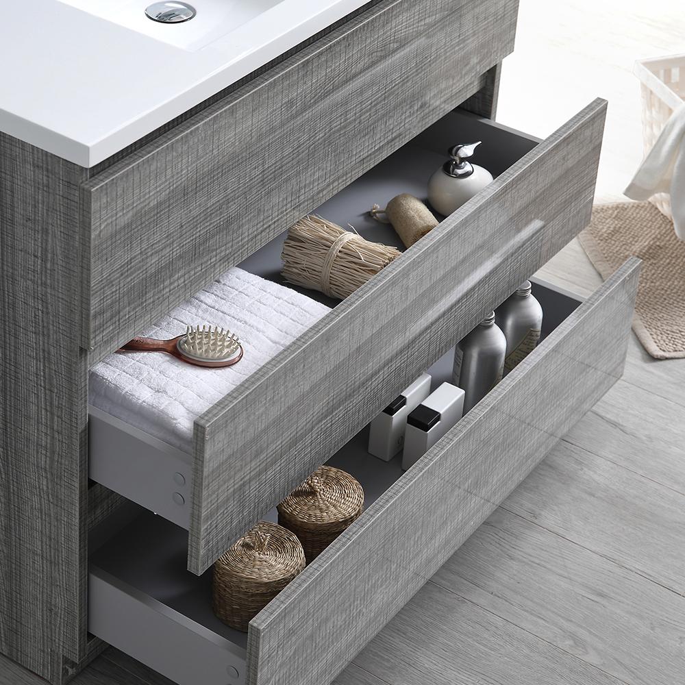 Fresca Lazzaro 42" Free Standing Modern Bathroom Vanity w/ Medicine Cabinet Vanity Fresca 