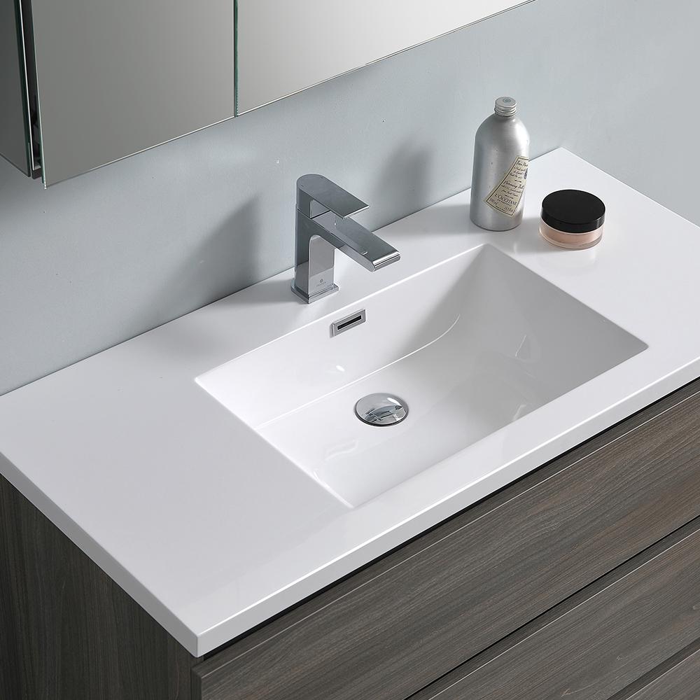 Fresca Lazzaro 42" Free Standing Modern Bathroom Vanity w/ Medicine Cabinet Vanity Fresca 
