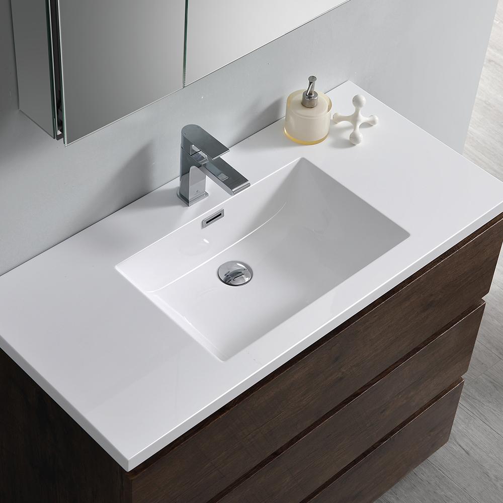 Fresca Lazzaro 42" Free Standing Modern Bathroom Vanity w/ Medicine Cabinet Vanity Fresca 