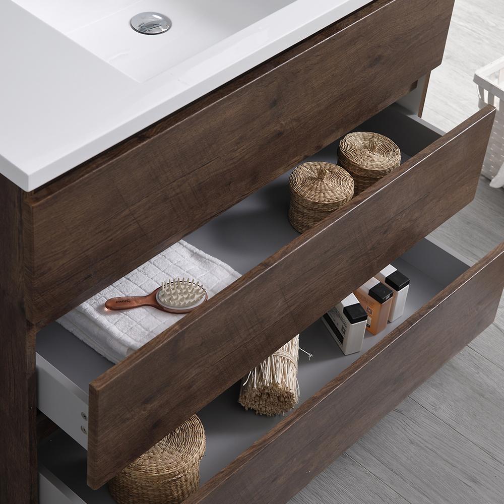Fresca Lazzaro 42" Free Standing Modern Bathroom Vanity w/ Medicine Cabinet Vanity Fresca 