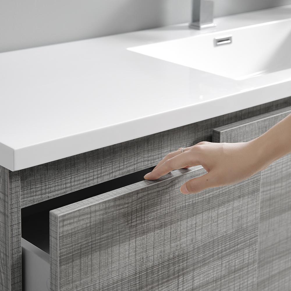 Fresca Lazzaro 60" Free Standing Single Sink Modern Bathroom Vanity w/ Medicine Cabinet Vanity Fresca 