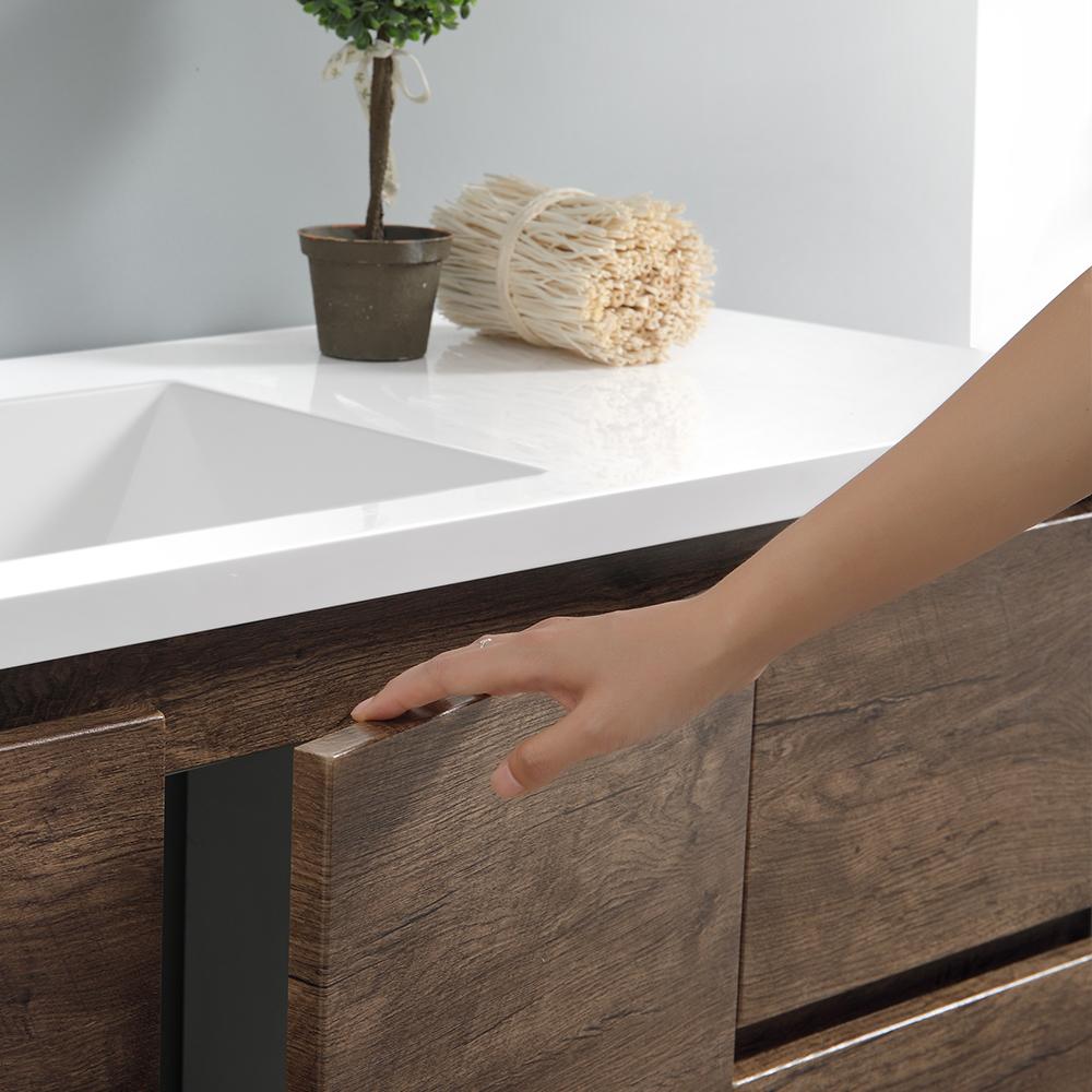 Fresca Lazzaro 60" Free Standing Single Sink Modern Bathroom Vanity w/ Medicine Cabinet Vanity Fresca 