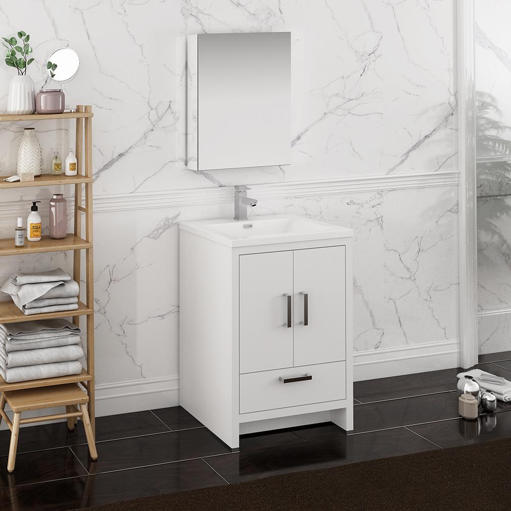 Fresca Imperia 24" Free Standing Modern Bathroom Vanity w/ Medicine Cabinet Vanity Fresca 