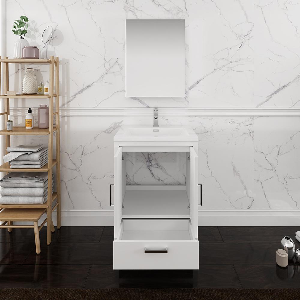 Fresca Imperia 24" Free Standing Modern Bathroom Vanity w/ Medicine Cabinet Vanity Fresca 