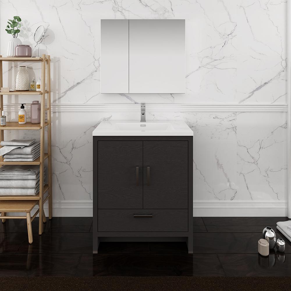 Fresca Imperia 30" Free Standing Modern Bathroom Vanity w/ Medicine Cabinet Vanity Fresca 